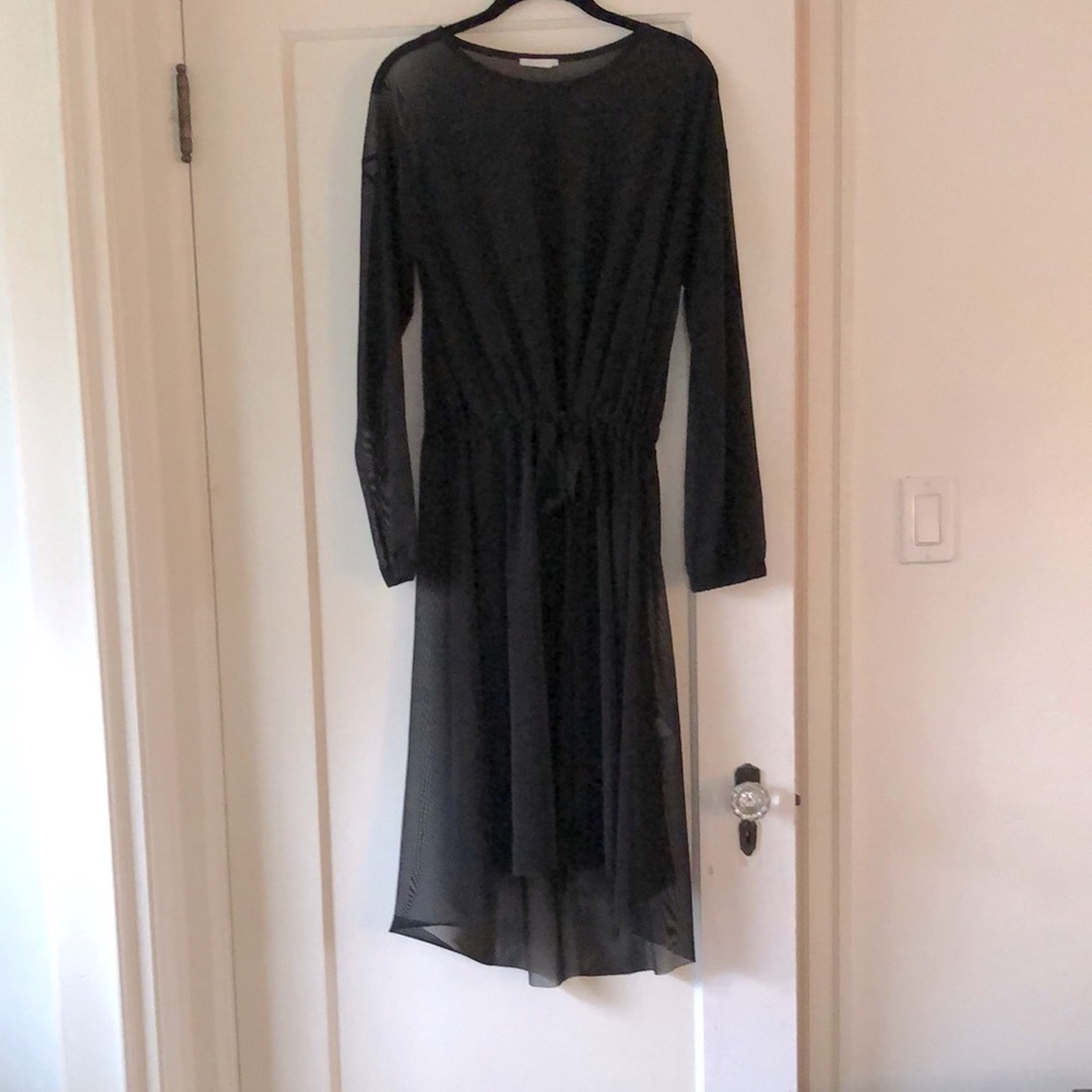 Zara Black Mesh Dress Size M